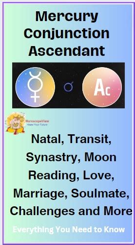 Mercury conjunct ascendant synastry  See our article, Mercury in Synastry for more information